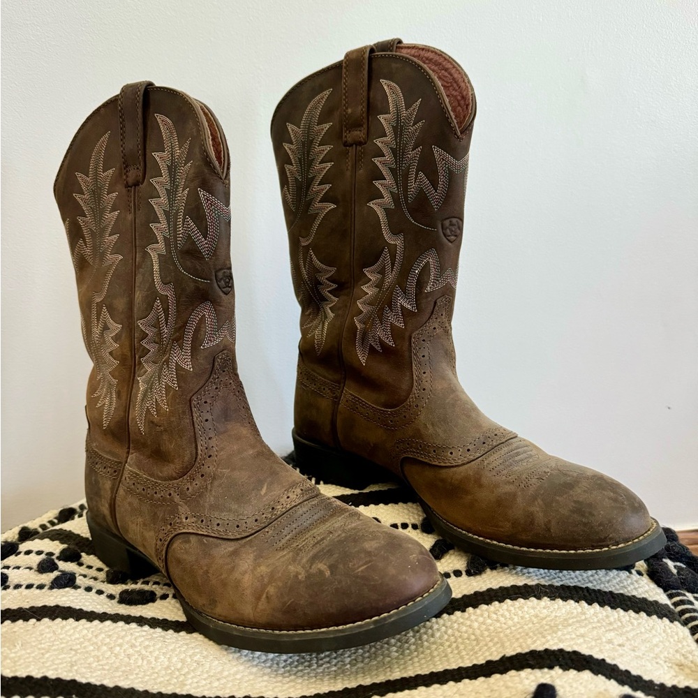 Ariat Heritage Stockman Western Boot Size 10 Driftwood Brown